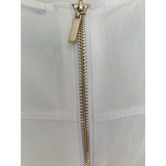 Riva White Blouse Zip Back Size Small - Picture 3 of 5